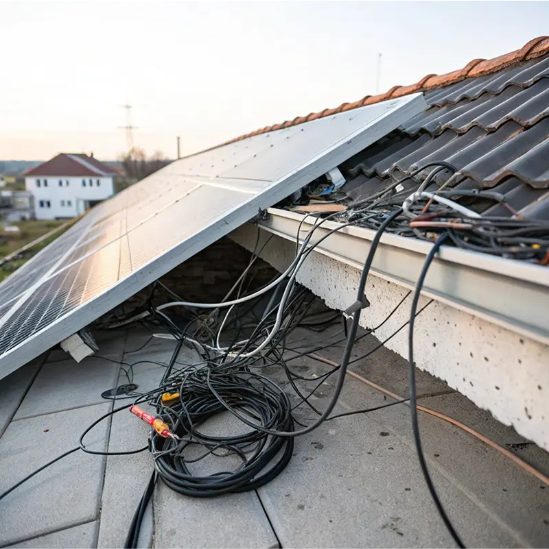 Felaktig solcellsinstallation